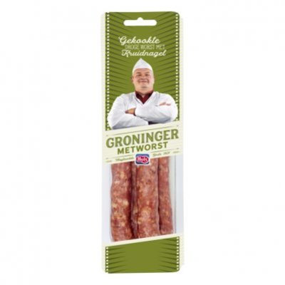 Huls Gekookte Groninger metworst